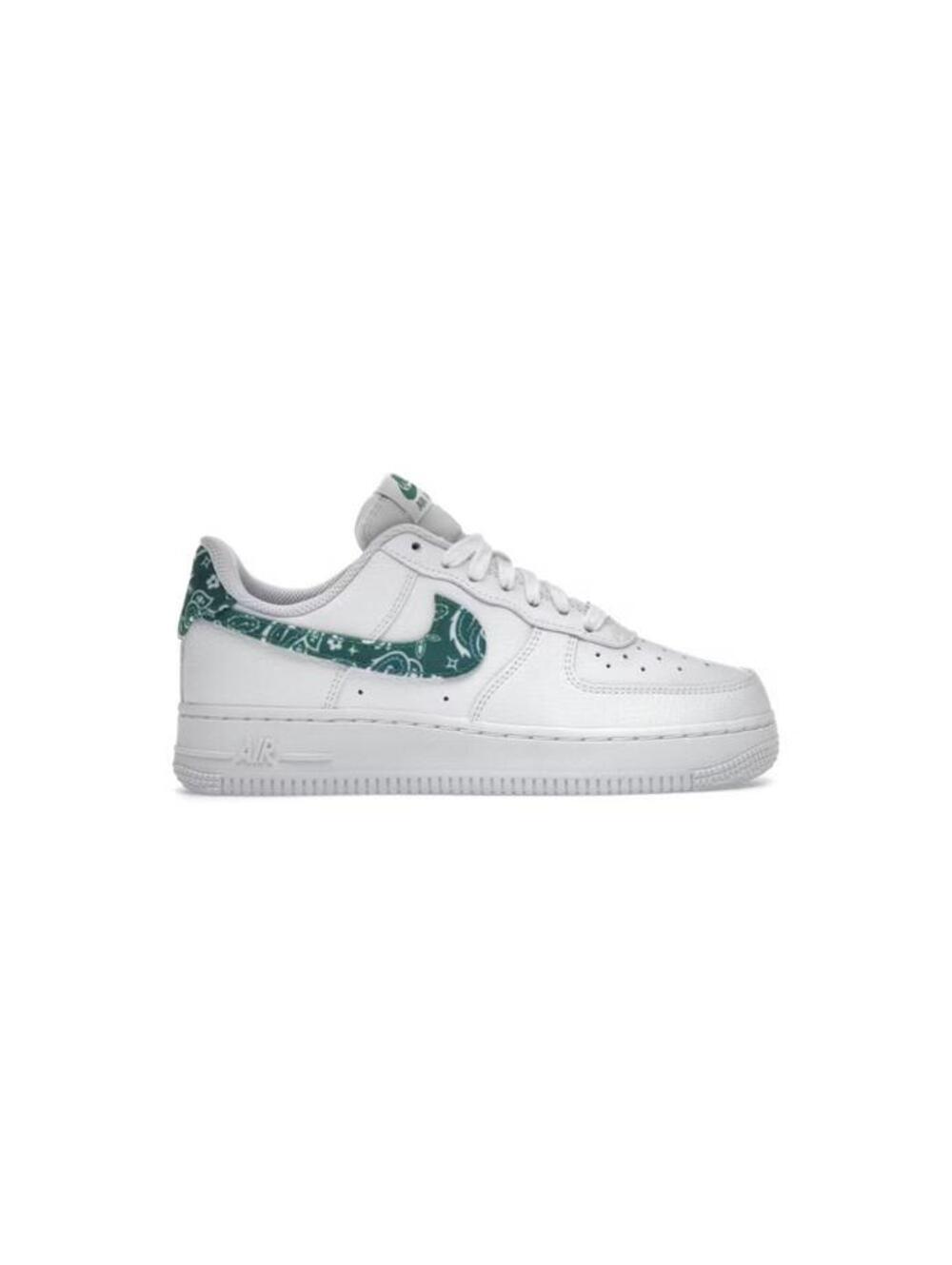 Size 6.5 Women’s Nike Air Force 1 Low  White Green Paisley
